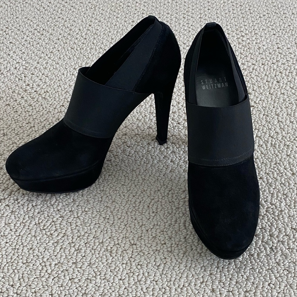 Stuart Weizman Suede Platform Booties